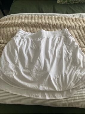 White Women’s Active Skort with Elastic Waist